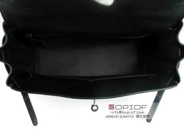 エルメス ケリー スーパーコピー28(内縫い)トゴ ブラック(金具:シルバー) her309